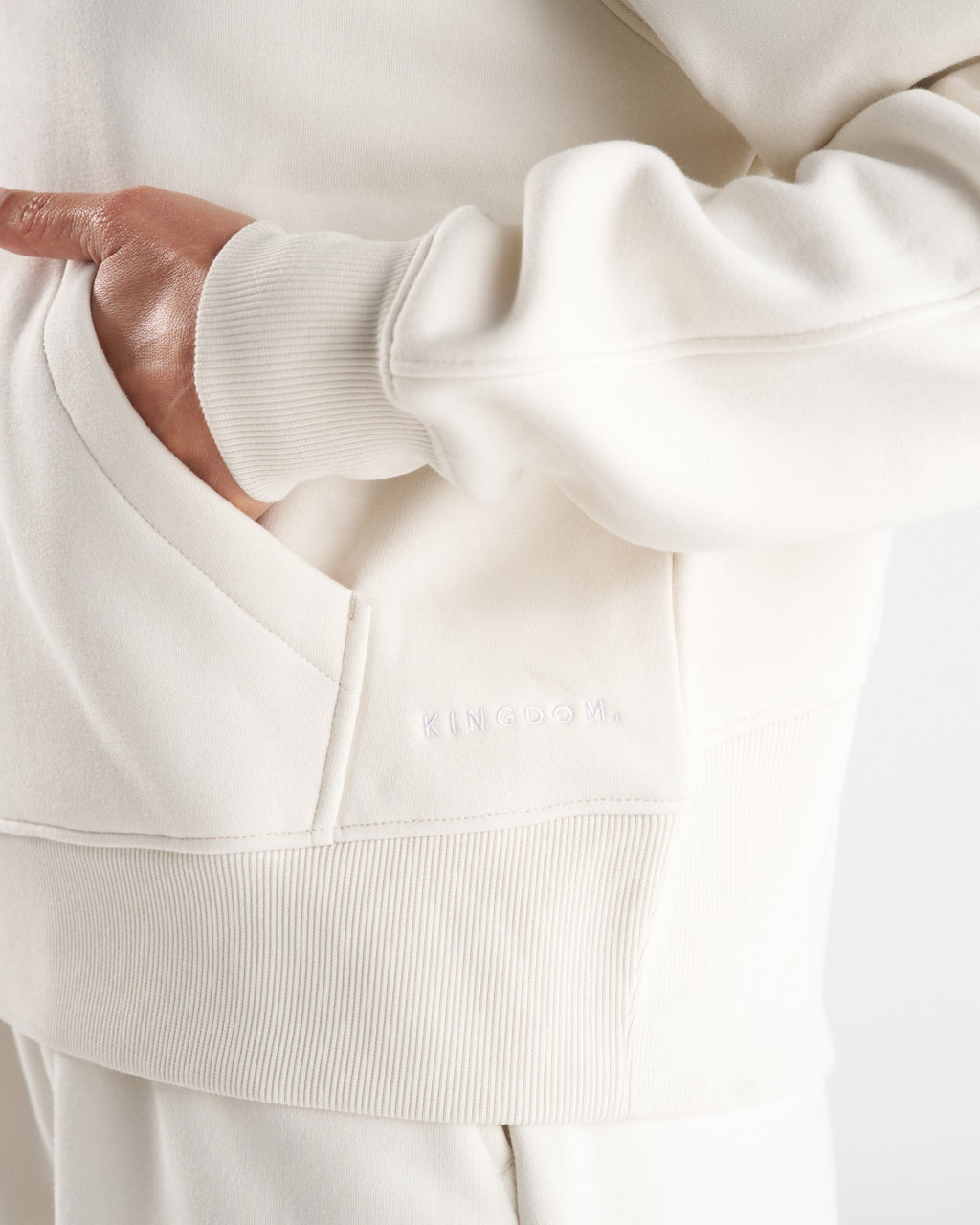 Women's Signature Fleece Half-Zip Hoodie - Cream