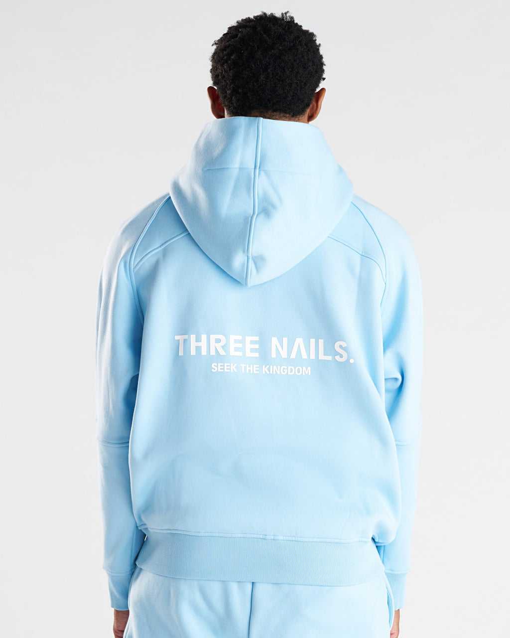 Signature Fleece Hoodie "STK" - Sky Blue