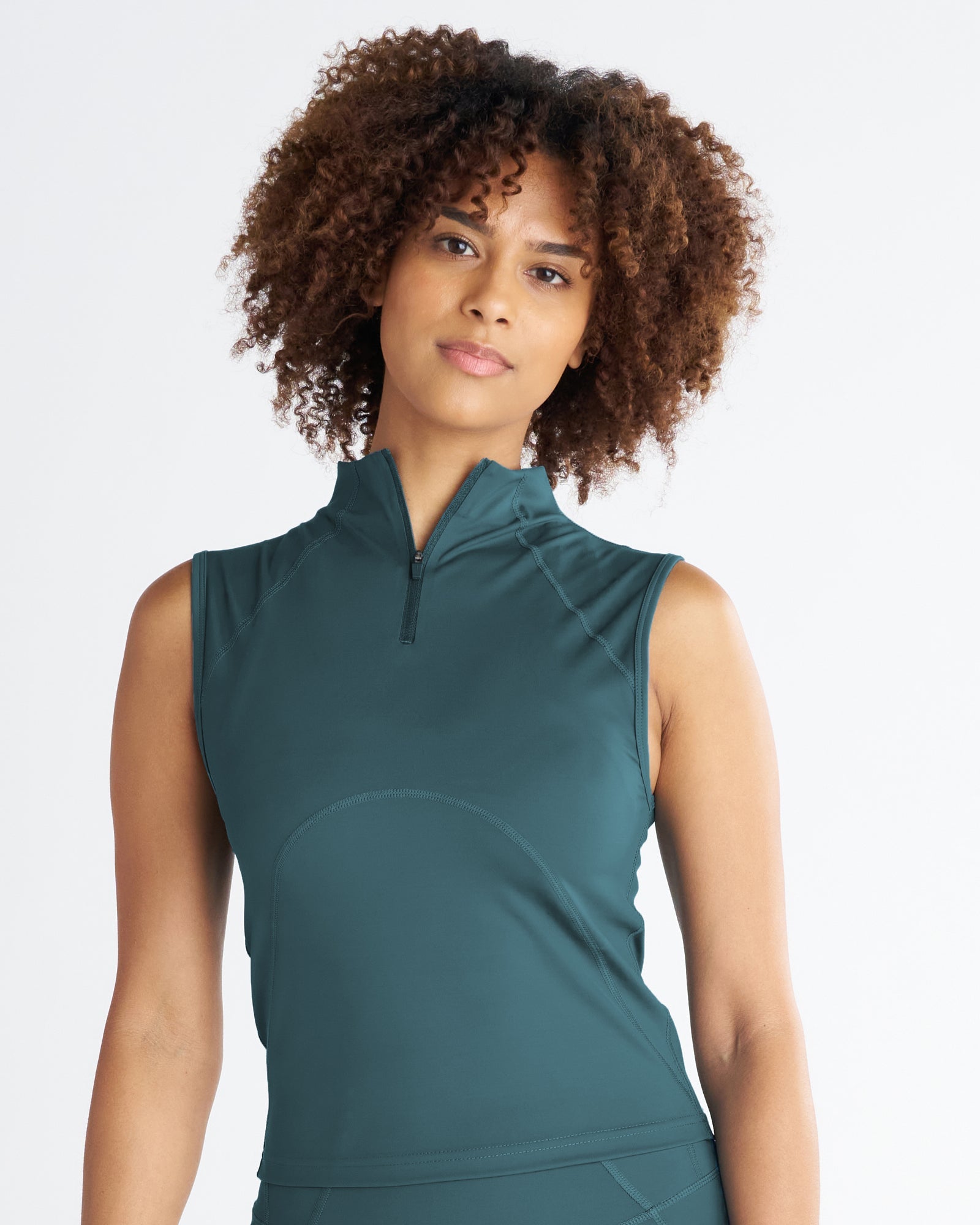 Endura-Train™ Quarter Zip Tank - Teal