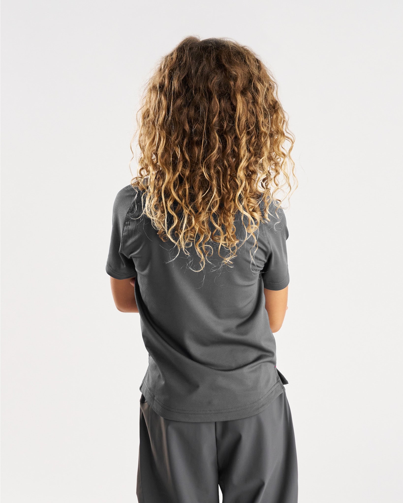 Youth Pro-Tech Tee "Cross" - Space Grey